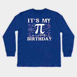 Pi Day 2024-Birthday gift Black Kids Long Sleeve T-Shirt